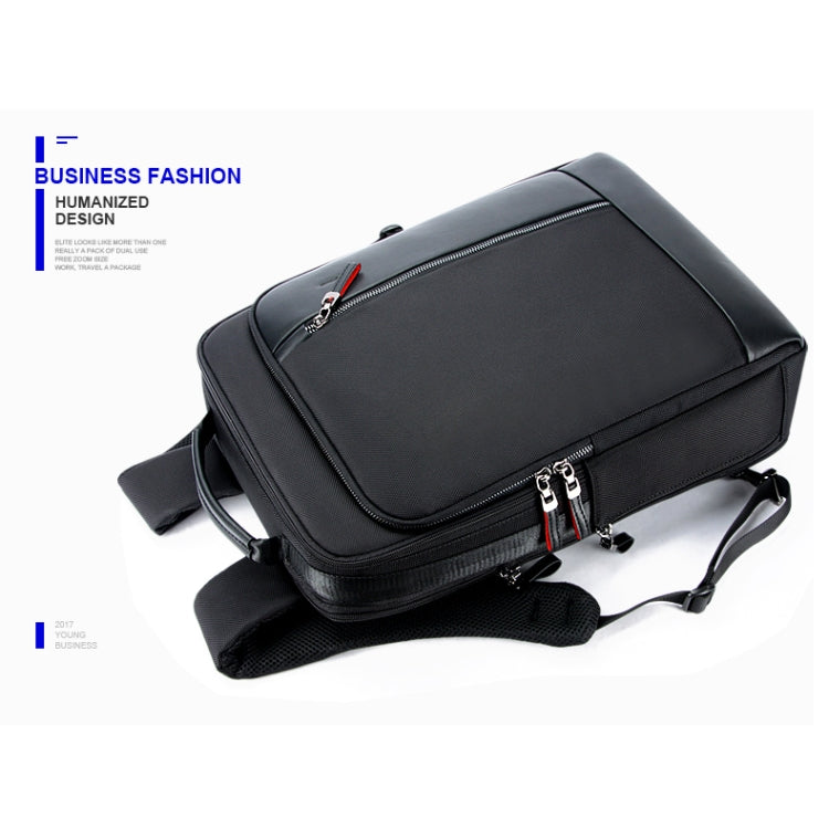 Bopai 751-006641 Large Capacity Business Fashion Breathable Laptop Backpack with External USB Interface, Size: 30 x 15 x 44cm, 751-006641 – Waterproof, Leather