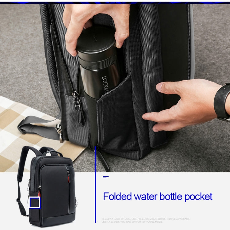 Bopai 751-006641 Large Capacity Business Fashion Breathable Laptop Backpack with External USB Interface, Size: 30 x 15 x 44cm, 751-006641 – Waterproof, Leather