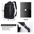 Bopai 751-006641 Large Capacity Business Fashion Breathable Laptop Backpack with External USB Interface, Size: 30 x 15 x 44cm, 751-006641 – Waterproof, Leather