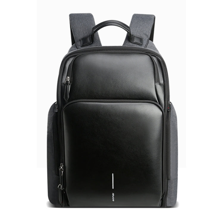 Bopai 851-010128 Business Anti-theft Waterproof Large Capacity Double Shoulder Bag,with USB Charging Port, Size: 34x19x43cm, 851-010128 – Waterproof, Leather