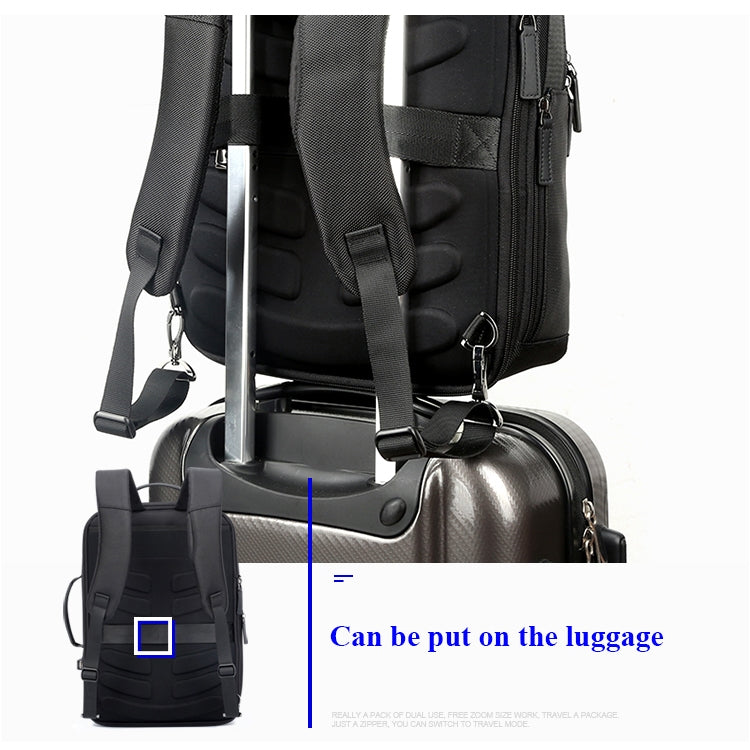 Bopai 751-006551 Large Capacity Business Casual Breathable Laptop Backpack with External USB Interface, Size: 30 x 12 x 44cm, 751-006551 – Waterproof, Leather