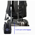 Bopai 751-006551 Large Capacity Business Casual Breathable Laptop Backpack with External USB Interface, Size: 30 x 12 x 44cm, 751-006551 – Waterproof, Leather
