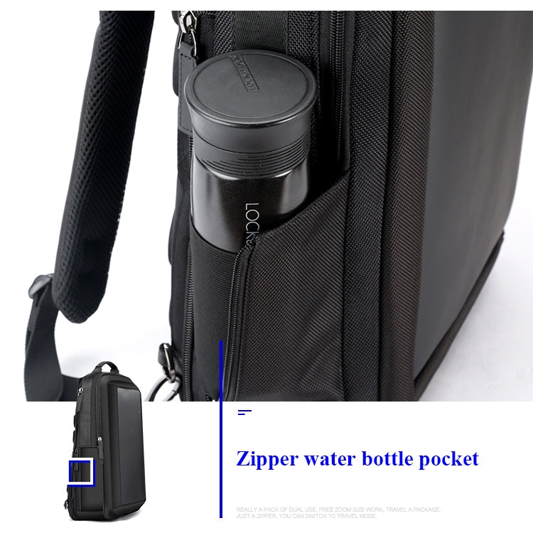 Bopai 751-006551 Large Capacity Business Casual Breathable Laptop Backpack with External USB Interface, Size: 30 x 12 x 44cm, 751-006551 – Waterproof, Leather