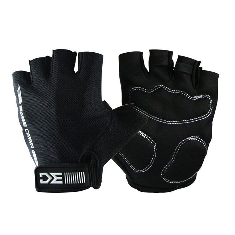 BaseCamp BC-204 Bicycle Half Finger Gloves Lycra Fabric Cycling Gloves, Size: L, Size: L