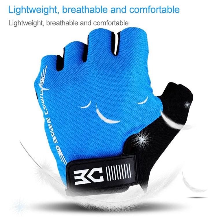BaseCamp BC-204 Bicycle Half Finger Gloves Lycra Fabric Cycling Gloves, Size: L, Size: L