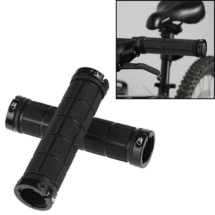 BaseCamp BC-607 1 Pair Bicycle MTB Bike Lock-on Rubber Handlebar Grips, BC-607 BC-607 Black