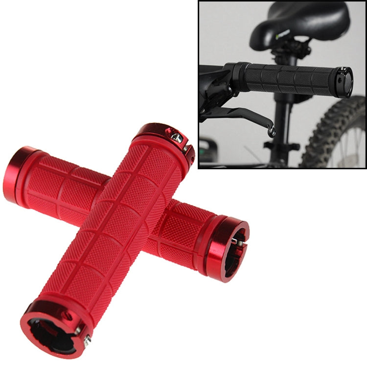 BaseCamp BC-607 1 Pair Bicycle MTB Bike Lock-on Rubber Handlebar Grips, BC-607 – Durable Build, Easy to Use BC-607 Red