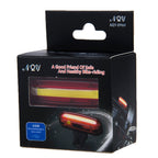 AQY-096 IPX4 Detachable USB Rechargeable Dual Color LED Bike Taillight, White & Red, Blue & Red