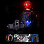 AQY-096 IPX4 Detachable USB Rechargeable Dual Color LED Bike Taillight, White & Red, Blue & Red