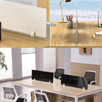 L Shape Aluminum Alloy Office Desktop Screen Fixing Clip Partition Clip (White), L Shape (White)