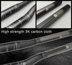 TOSEEK Full Carbon Fiber Road Bike Bent Handlebar, Size: 620mm (Matte), 620mm