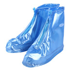 Fashion PVC Non-slip Waterproof Thick-soled Shoe Cover Size: M, Size: M Size: M Blue