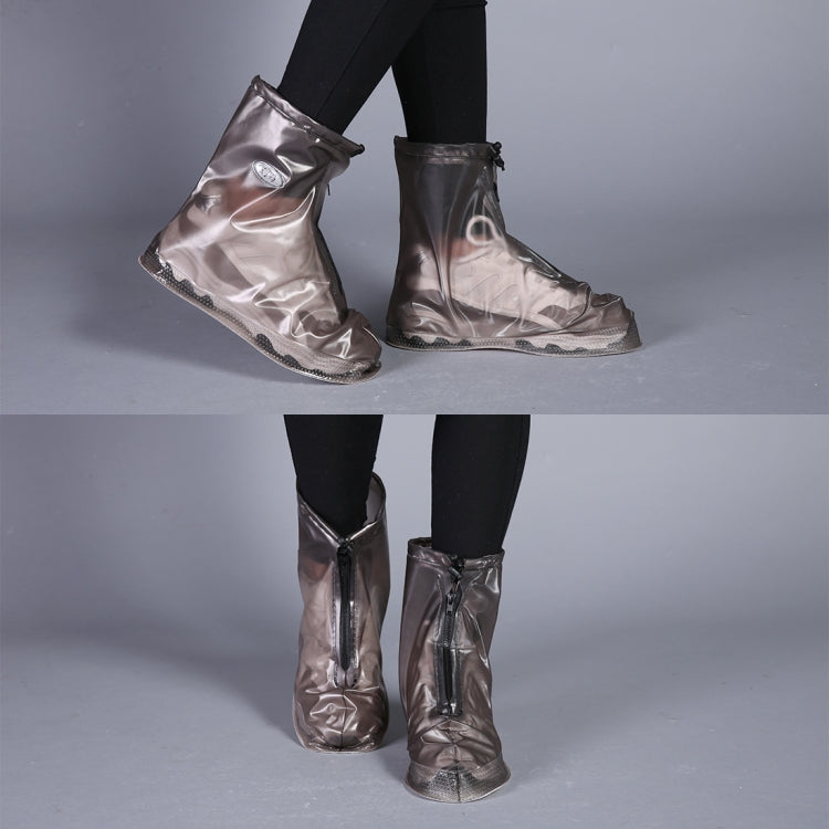 Fashion PVC Non-slip Waterproof Thick-soled Shoe Cover Size: XL, Size: XL
