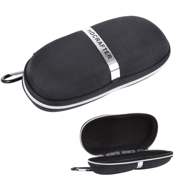 HDCRAFTER E-001 Sunglasses Zipper Style Solid Glasses Protection Case + Microfiber Cloth, Size: 16*7*4cm, HDCRAFTER E-001 Glasses Case HDCRAFTER E-001 Glasses Case