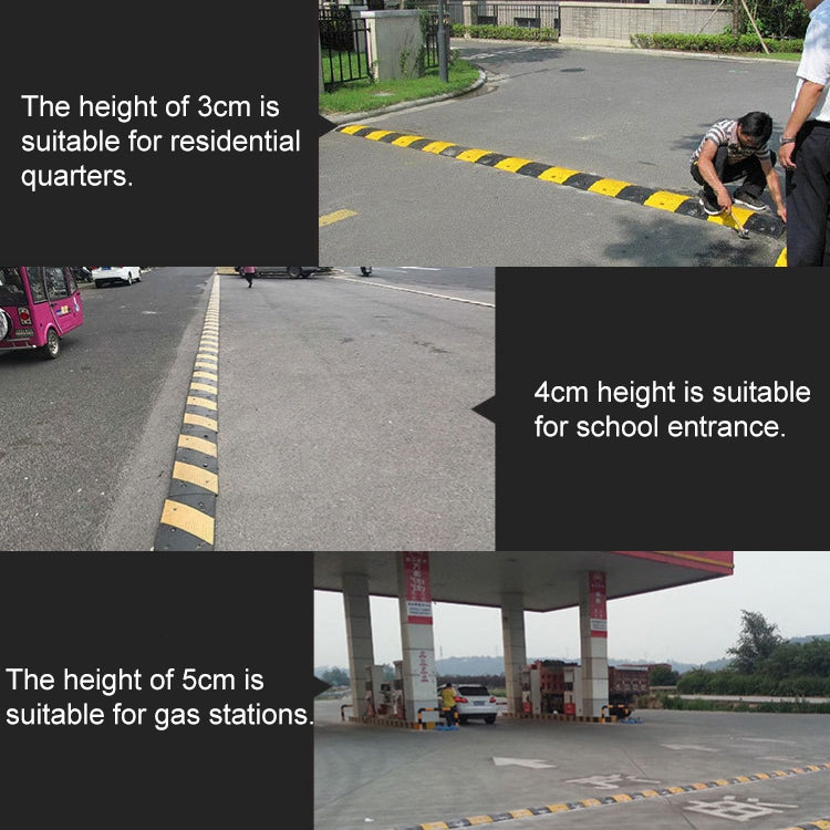 Pair Of Special Round Heads For Rubber Speed Bumps, Diameter: 40cm, Round Head Diameter: 40cm – Wear-resistant