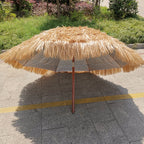Beach Holiday Shade Imitation Straw Umbrella, Specification: 2m, 2m Umbrella 2m Umbrella