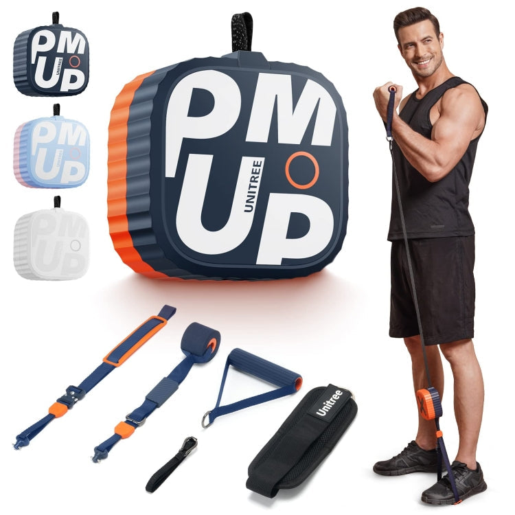 Unitree Pump Portable Home Gym Pump 4.4-44lbs Adjustable Resistance Cable Machine, Pump(Blue Orange) Pump(Blue Orange) Blue Orange