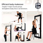 Unitree Pump Portable Home Gym Pump 4.4-44lbs Adjustable Resistance Cable Machine, Pump(Blue Orange)