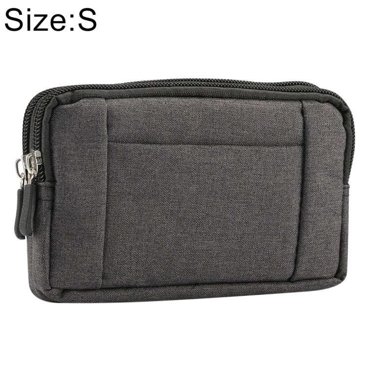 Sports Denim Universal Phone Bag Waist Bag for 5.2 inch or below Smartphones, Size: S, S S Black