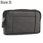 Sports Denim Universal Phone Bag Waist Bag for 5.2 inch or below Smartphones, Size: S, S S Black