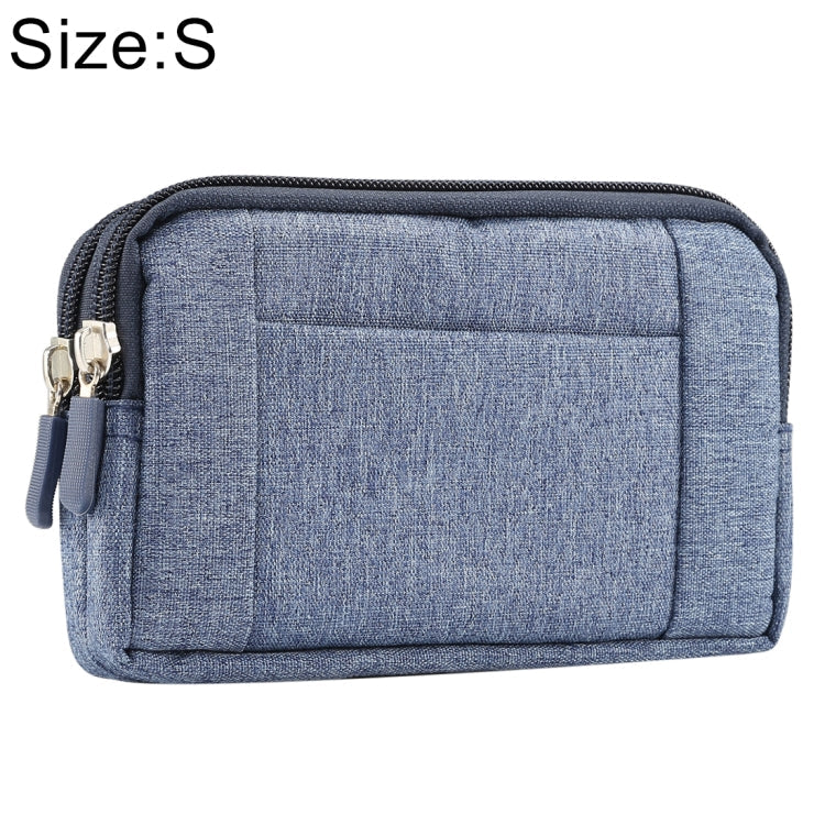 Sports Denim Universal Phone Bag Waist Bag for 5.2 inch or below Smartphones, Size: S, S – Durable Build, Easy to Use S Blue