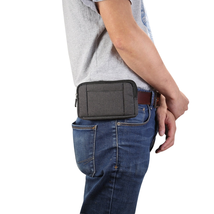 Sports Denim Universal Phone Bag Waist Bag for 5.5~6.3 inch Smartphones, Size: L, L