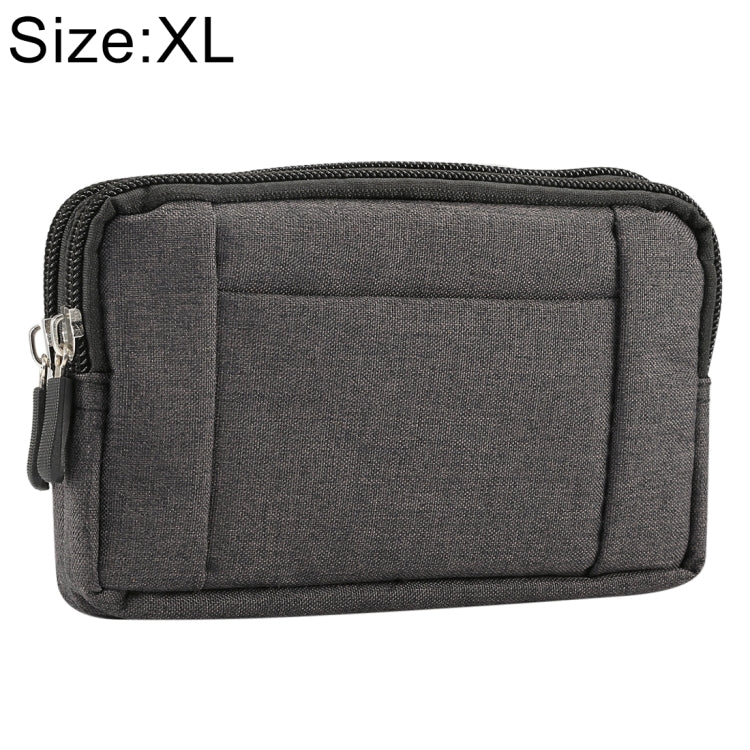 Sports Denim Universal Phone Bag Waist Bag for 6.4~6.5 inch Smartphones, Size: XL, XL XL Black