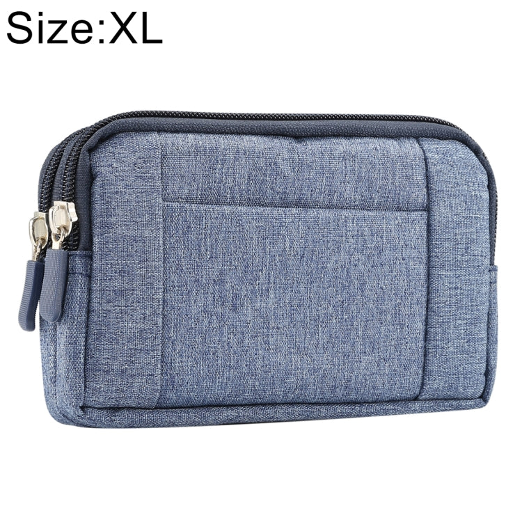 Sports Denim Universal Phone Bag Waist Bag for 6.4~6.5 inch Smartphones, Size: XL, XL – Durable Build, Easy to Use XL Blue
