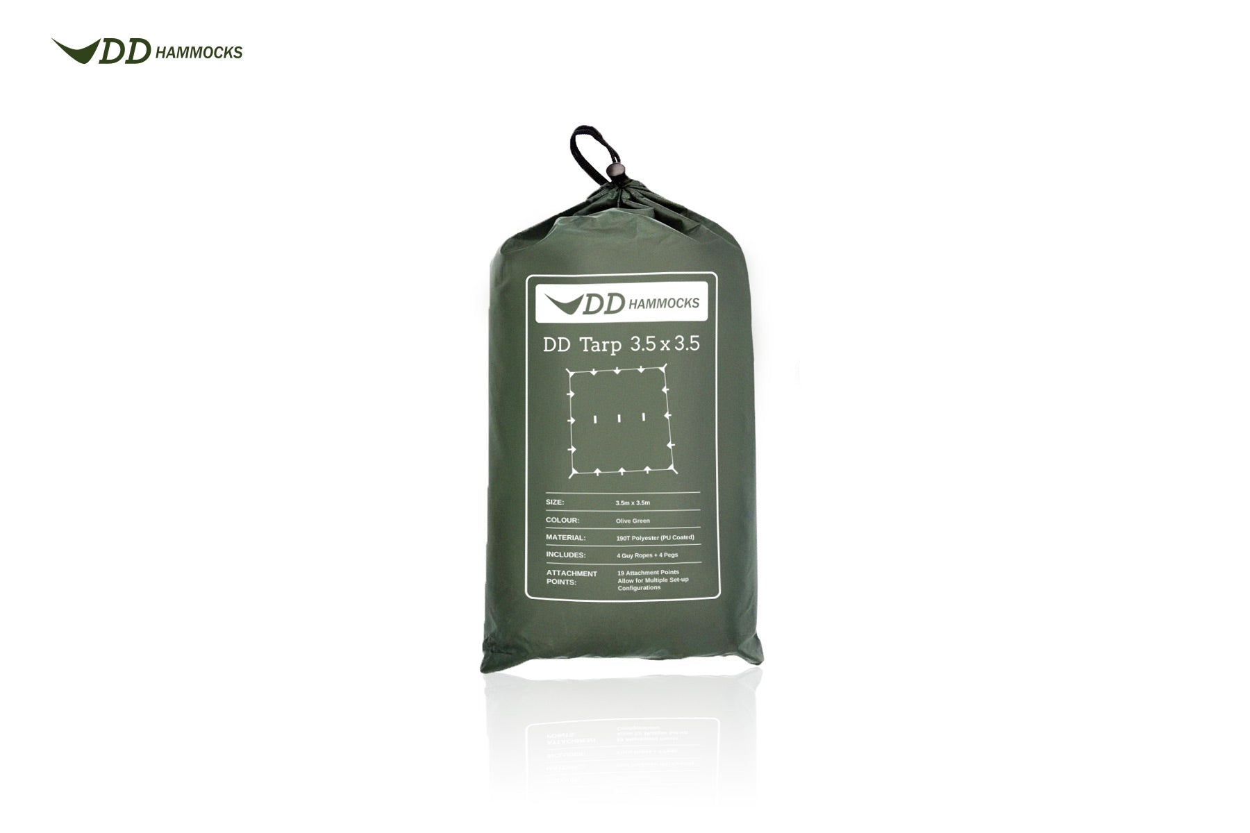 DD 3.5 x 3.5 Olive or Forest Green Tarp