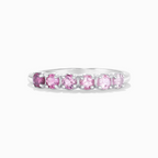 Ombre Pink Tourmaline Eternity Band in Sterling Silver