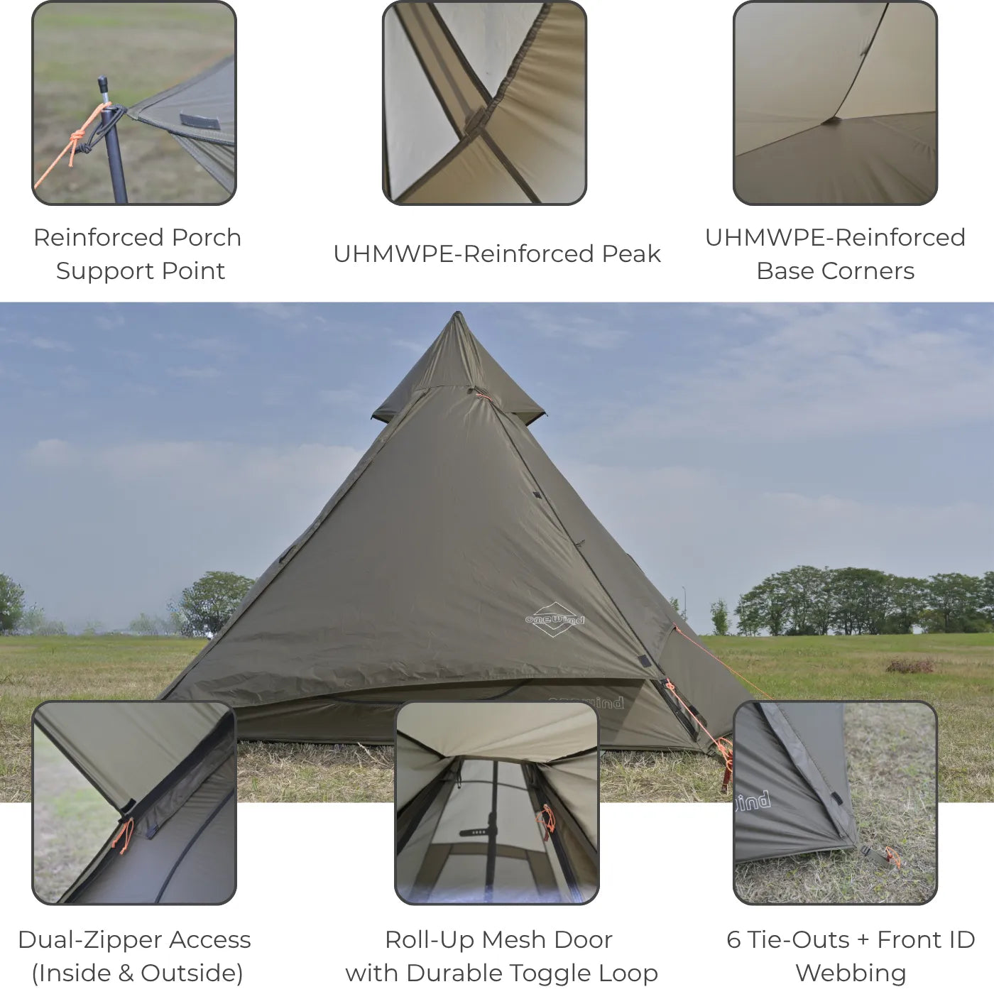 Onewind Apex Hex Duo Teepee Tent Trekking Pole Tent 2 Person