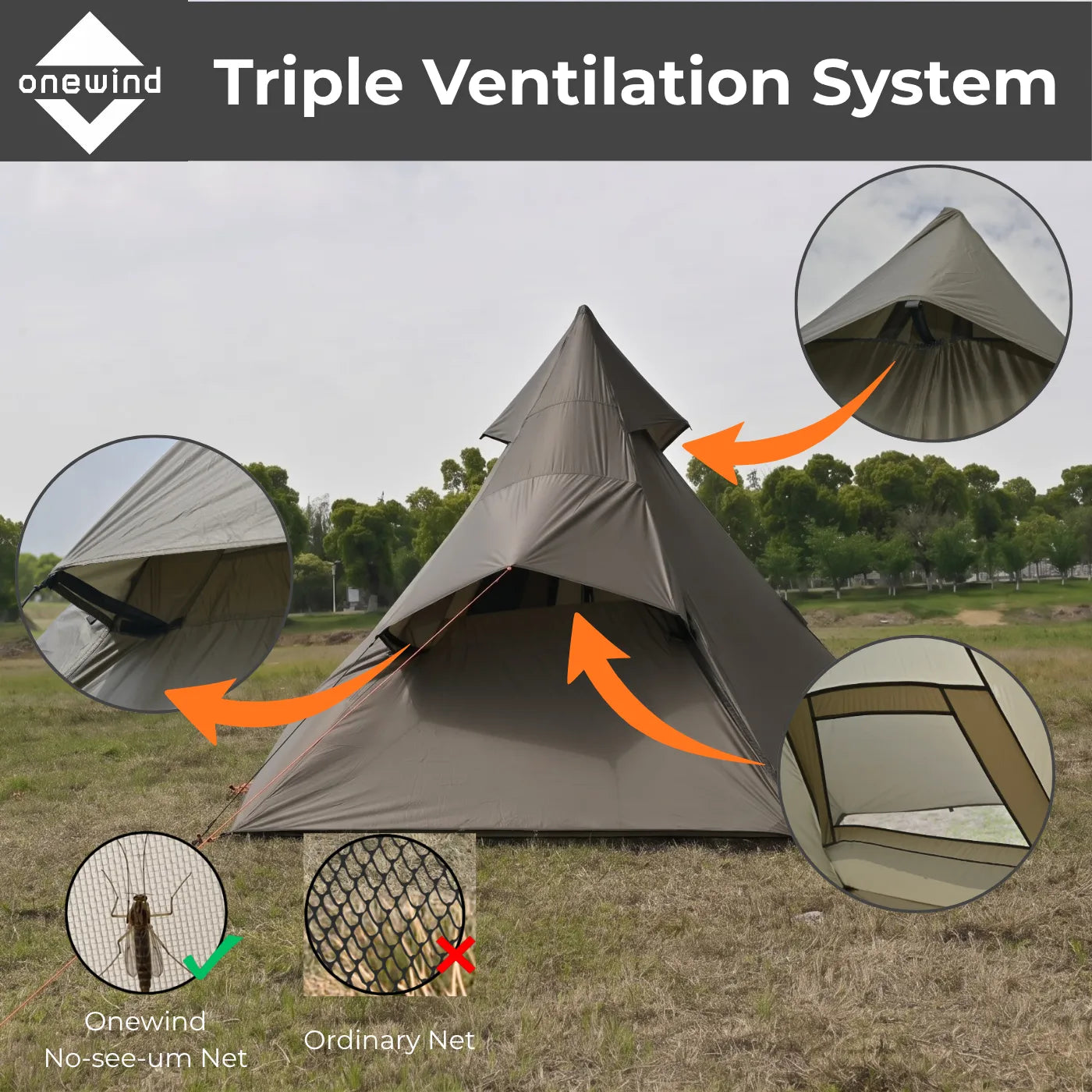 Onewind Apex Hex Duo Teepee Tent Trekking Pole Tent 2 Person