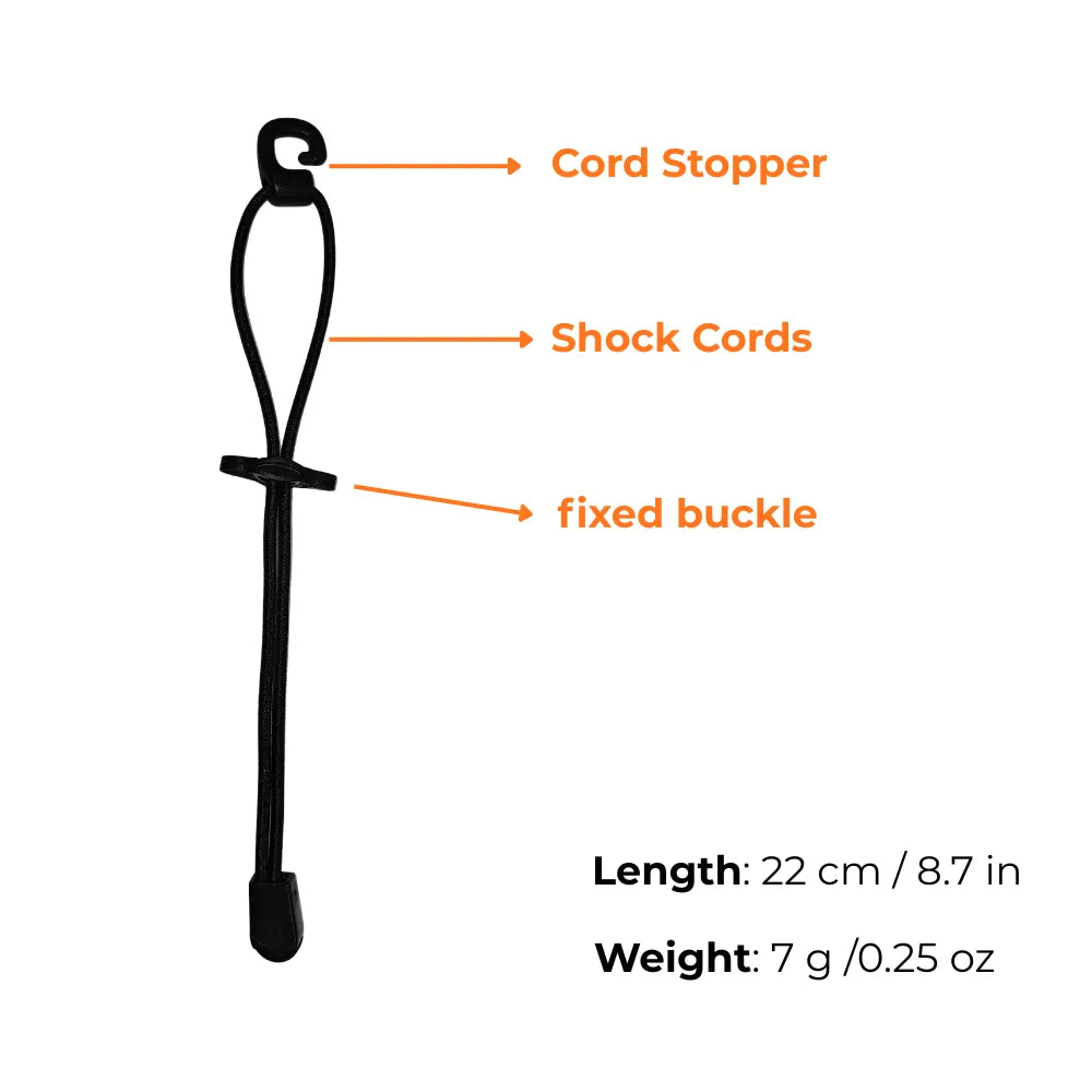 Onewind Elastic Rope Fasteners For Backpack - 6 pack