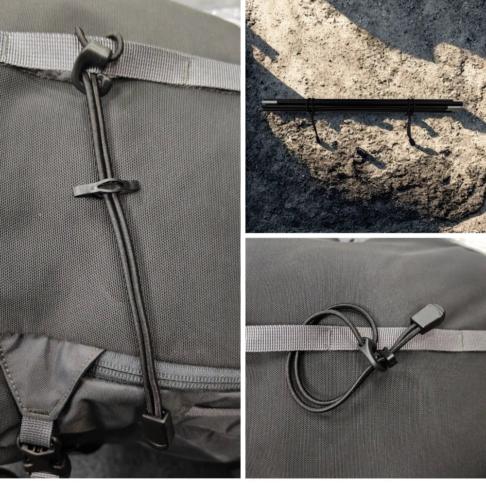 Onewind Elastic Rope Fasteners For Backpack - 6 pack