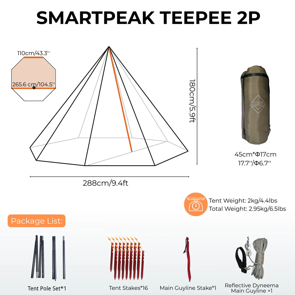 Onewind Smartpeak Teepee 2 person Tent