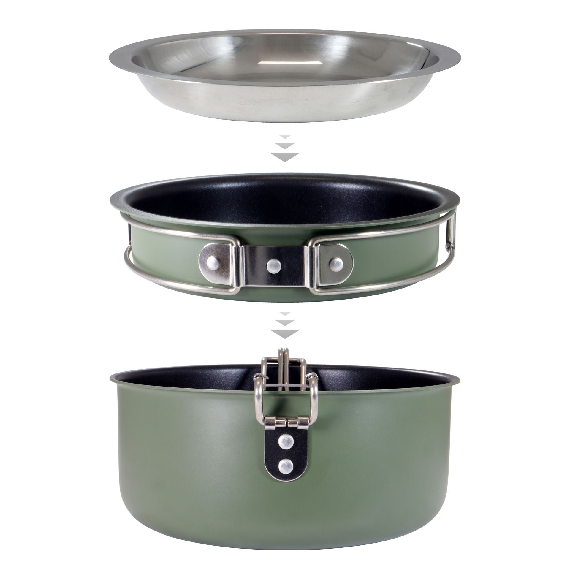 Origin Outdoors Snap-Pack Aluminium Cooking Set