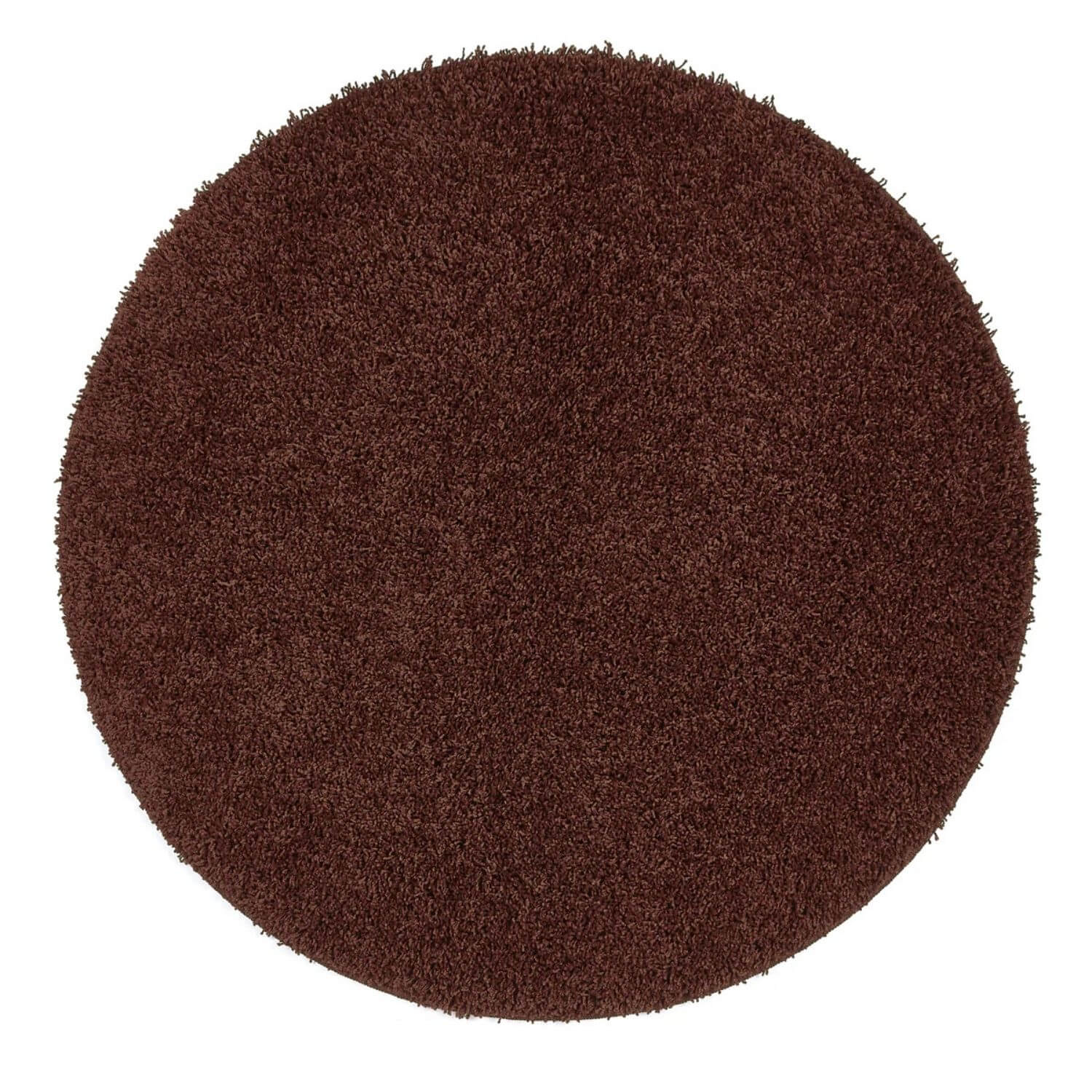 Washable Red Shaggy Rug Ø 100 cm