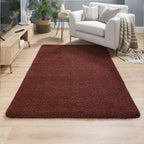 Washable Red Shaggy Rug