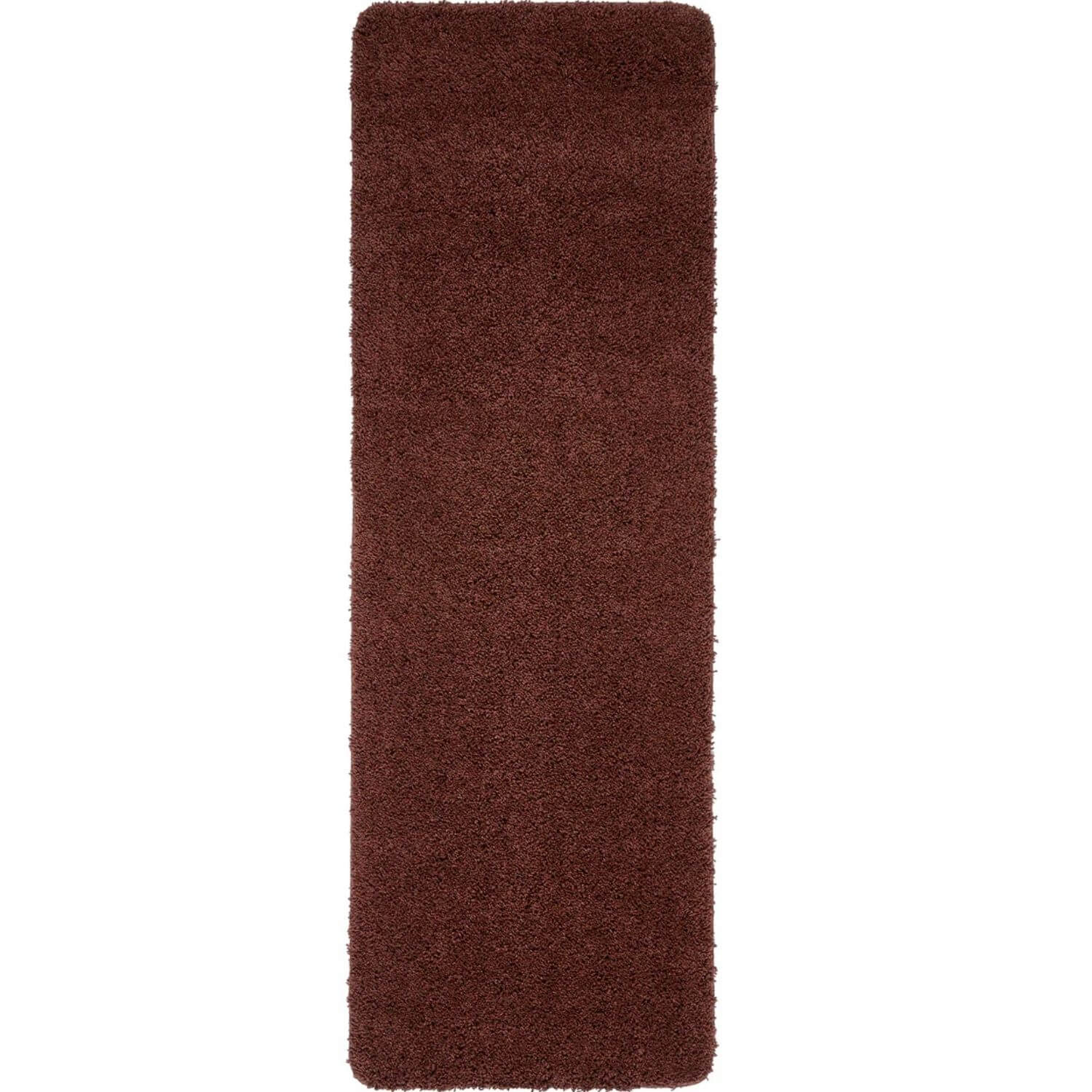 Washable Red Shaggy Rug 67X200 cm