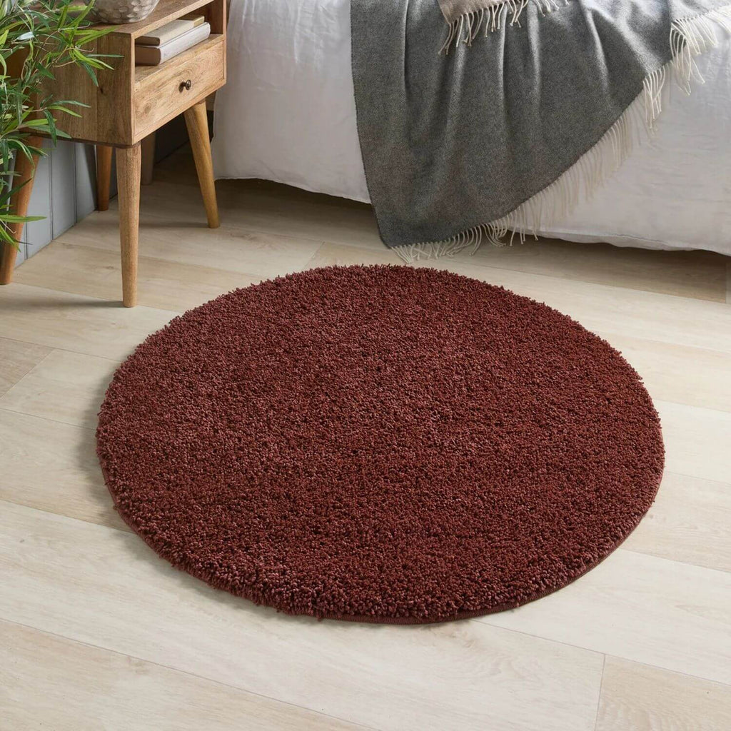Washable Red Shaggy Rug