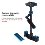 PULUZ 38.5-61cm Carbon Fibre Handheld Stabilizer for DSLR & DV Digital Video & Cameras, Load Range: 0.5-3kg, P60T Blue, P60T Red
