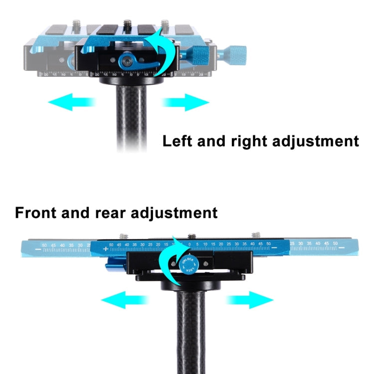 PULUZ 38.5-61cm Carbon Fibre Handheld Stabilizer for DSLR & DV Digital Video & Cameras, Load Range: 0.5-3kg, P60T Blue, P60T Red