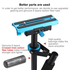 PULUZ 38.5-61cm Carbon Fibre Handheld Stabilizer for DSLR & DV Digital Video & Cameras, Load Range: 0.5-3kg, P60T Blue, P60T Red