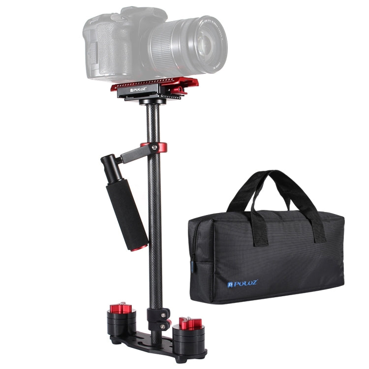 38.5-61cm Carbon Fibre Handheld Stabilizer for DSLR & DV Digital Video & Cameras, Load Range: 0.5-3kg, P60T Blue, P60T Red – Durable Build, Easy to Use P60T Red Red
