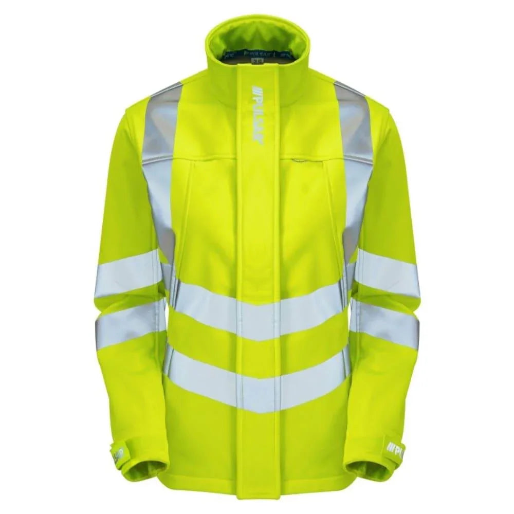 PULSAR P706 Ladies Hi-Vis Water Resistant Yellow Soft Shell