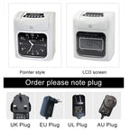 LCD Screen Electronic Time Clock Paper Card English Attendance Machine Punch Machine, Support Music Bell, LCD Screen