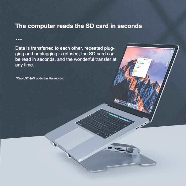 ORICO LST-2AS Multi-function Aluminum Alloy Laptop Notebook Heightening Folding Stand Holder, LST-2AS – Aluminum Alloy, TPU