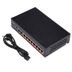 8 Ports 10/100Mbps POE Switch IEEE802.3af Power Over Ethernet Network Switch for IP Camera VoIP Phone AP Devices, 8 Ports Black – Data Transmission, TPU
