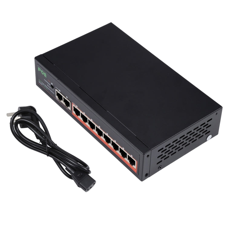 8 Ports 10/100Mbps POE Switch IEEE802.3af Power Over Ethernet Network Switch for IP Camera VoIP Phone AP Devices, 8 Ports Black – Data Transmission, TPU