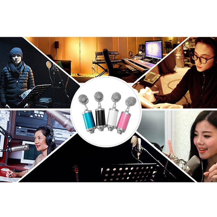 3000 Home KTV Mic Condenser Sound Recording Microphone with Shock Mount & Pop Filter for PC & Laptop, 3.5mm Earphone Port, Cable Length: 2.5m